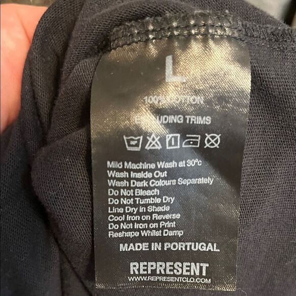 Represent Black Shark Graphic Pullover Casual T-Shirt Modern Streetwear - Picture 7 of 9